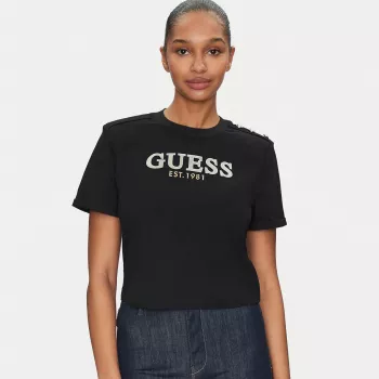 Guess Women’s Black Cotton T-Shirt: Fit, Style, Care